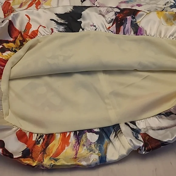 EUC Y2K JUMP by Wendye Chatilin Bubble Hem Abstract Floral Mini Dress - Picture 8 of 14